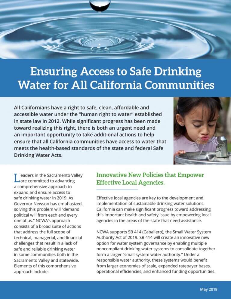 A Comprehensive Approach to Safe Drinking Water