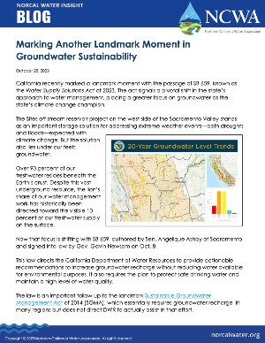 Marking Another Landmark Moment in Groundwater Sustainability